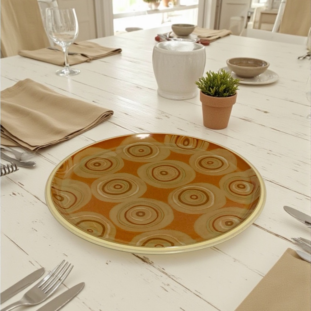 Denby Fire Chilli Large 13.25” Accent Round Platter